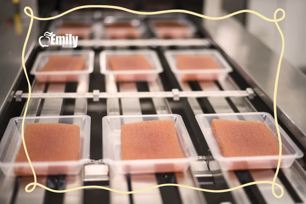 Historia del membrillo en la huerta murciana: origen y legado artesanal 7 Carne de membrillo durante el proceso de producción y envasado en Emily Foods